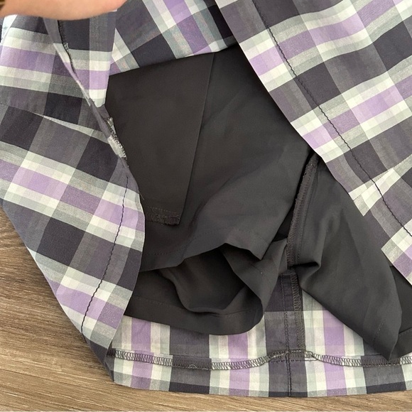 Cutter and Buck Annika Purple Blue Plaid Skirt Women Size 8 - Picture 2 of 7
